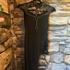 Punkrave asymmetrical buckle dress